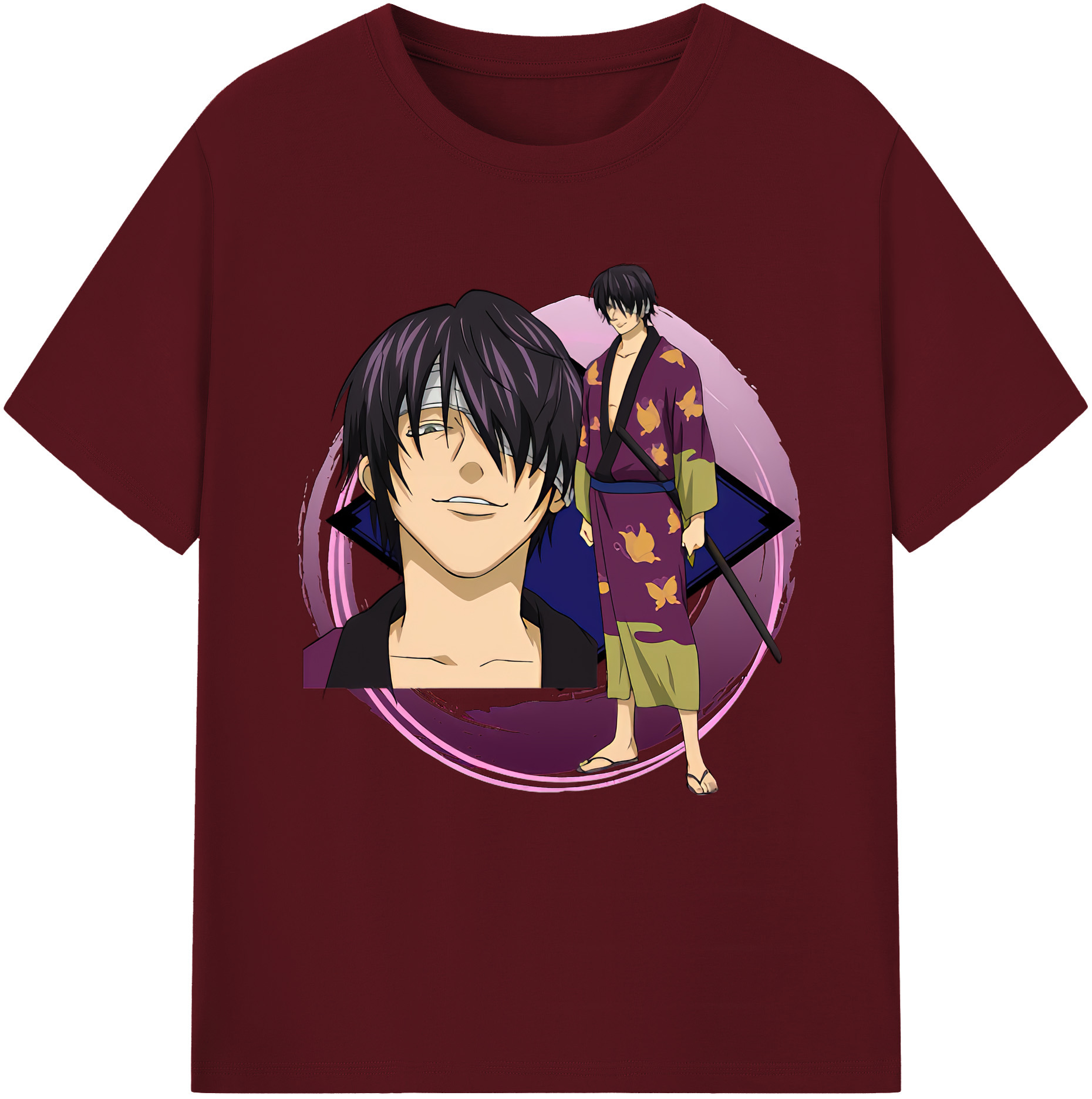 （画像用） ぎんたま 坂田銀時（さかたぎんとき） 神楽 志村新八（しむら しんぱち） GINTAMA Sakata Gintoki Kagura Shimura Shinpachi 綿100％半袖Tシャツ（フロントプリント）